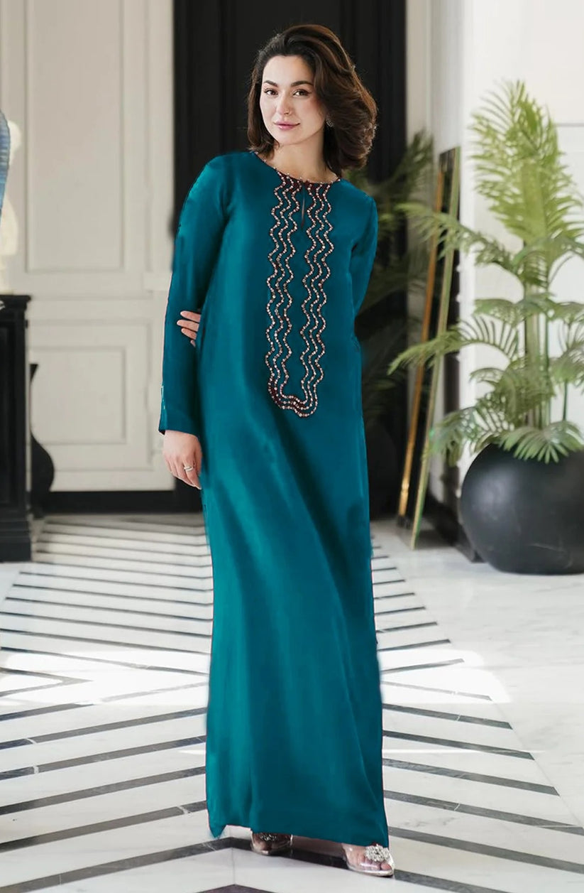 LULUSAR LUXURY SILK EMBROIDERED - 3 PC UNSTITCHED