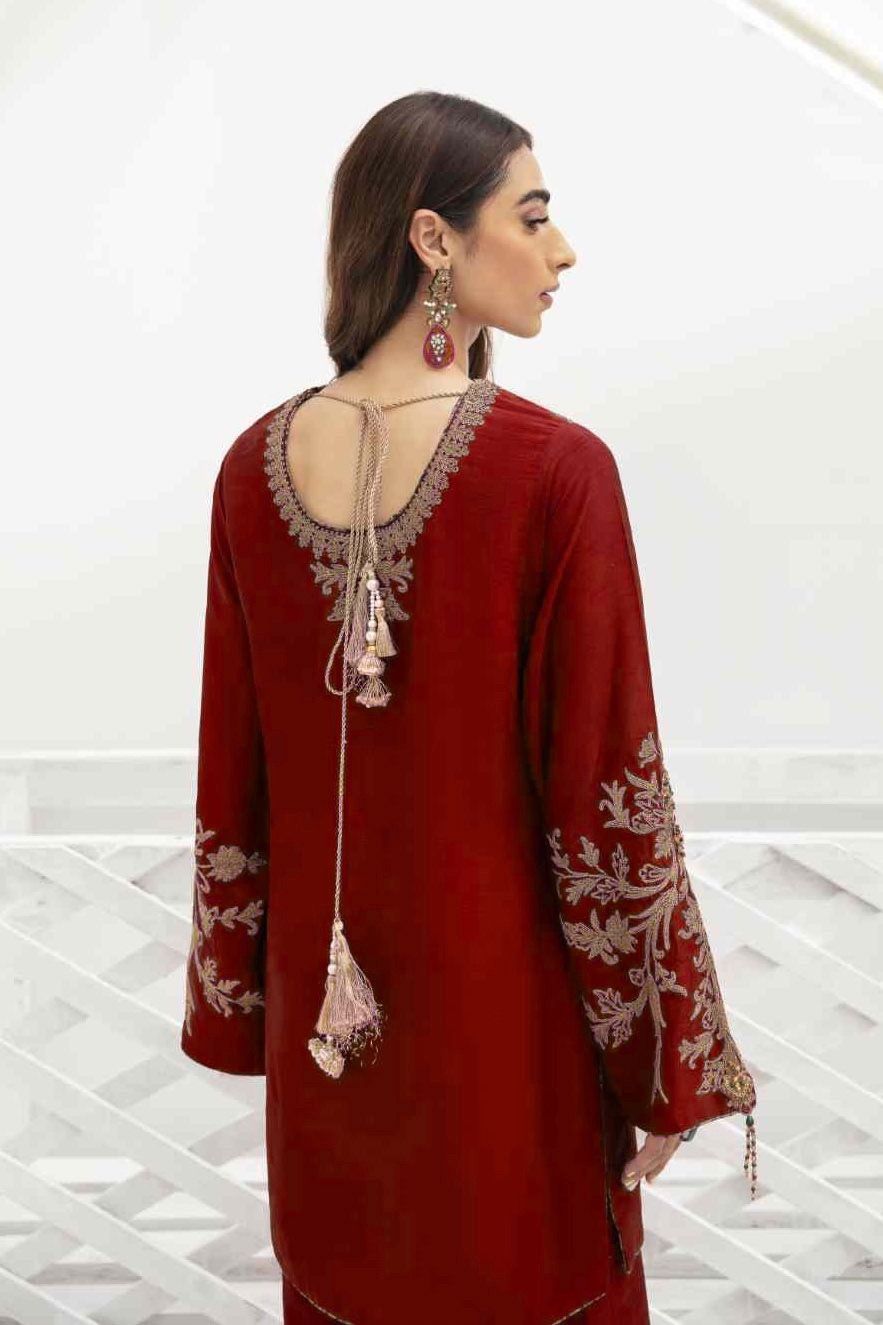 MUSFIRAH LUXURY EMBROIDERED CHARMUSE SILK - 3 PC UNSTITCHED