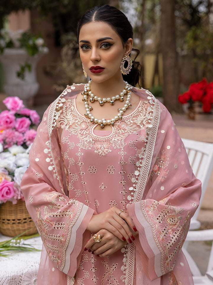 BIN ILYAS EMBROIDERED CHIKANKARI LAWN - 3 PC UNSTITCHED