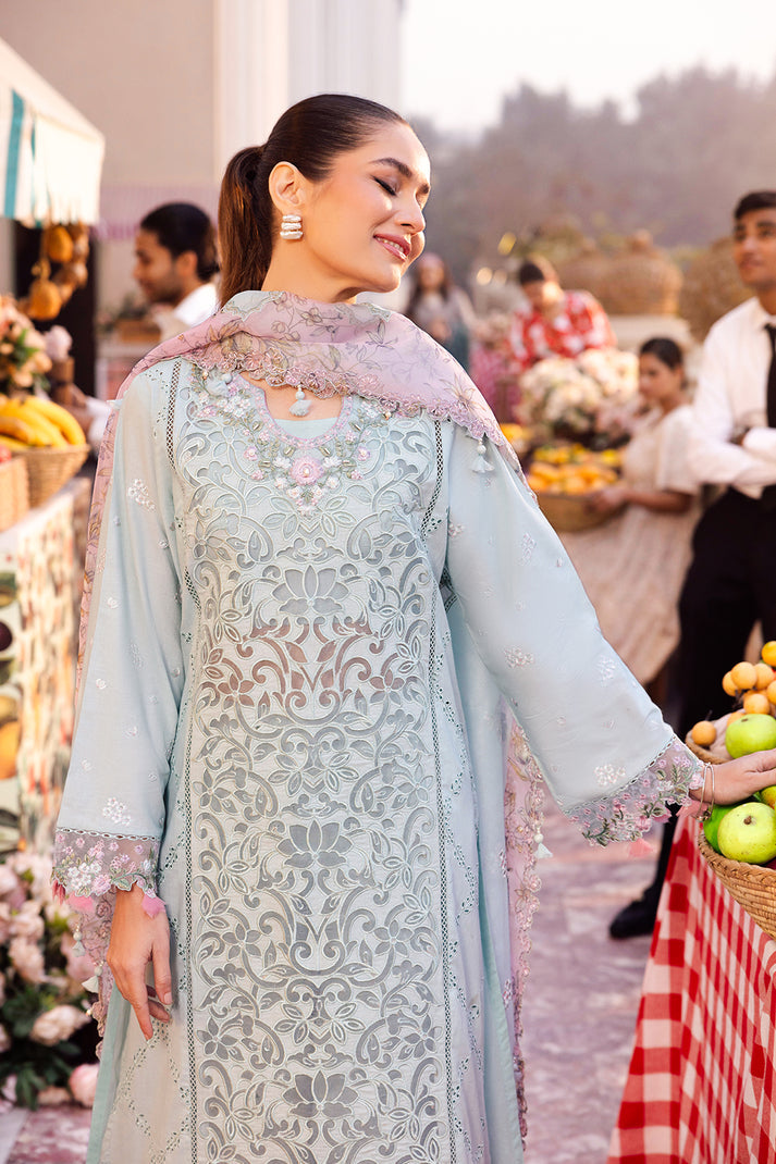 SARDINIA CHIKANKARI & LASER EMBROIDERED LAWN - 3 PC UNSTITCHED