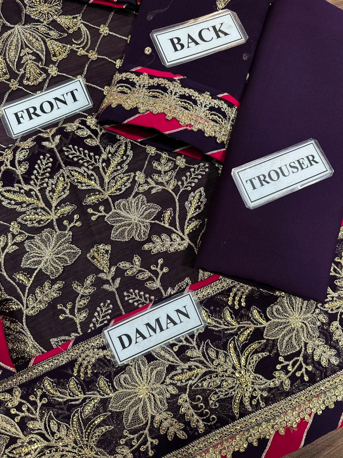 ASIM JOFA LUXURY EMBROIDERED SEMI PURE CHIFFON - 3 PC UNSTITCHED