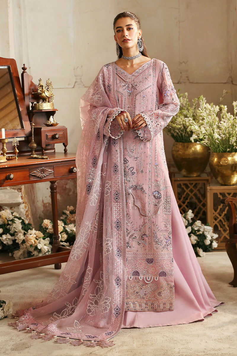 NUREH LUXURY EMBROIDERED HANDWORK PURE CHIFFON - 3 PC UNSTITCHED