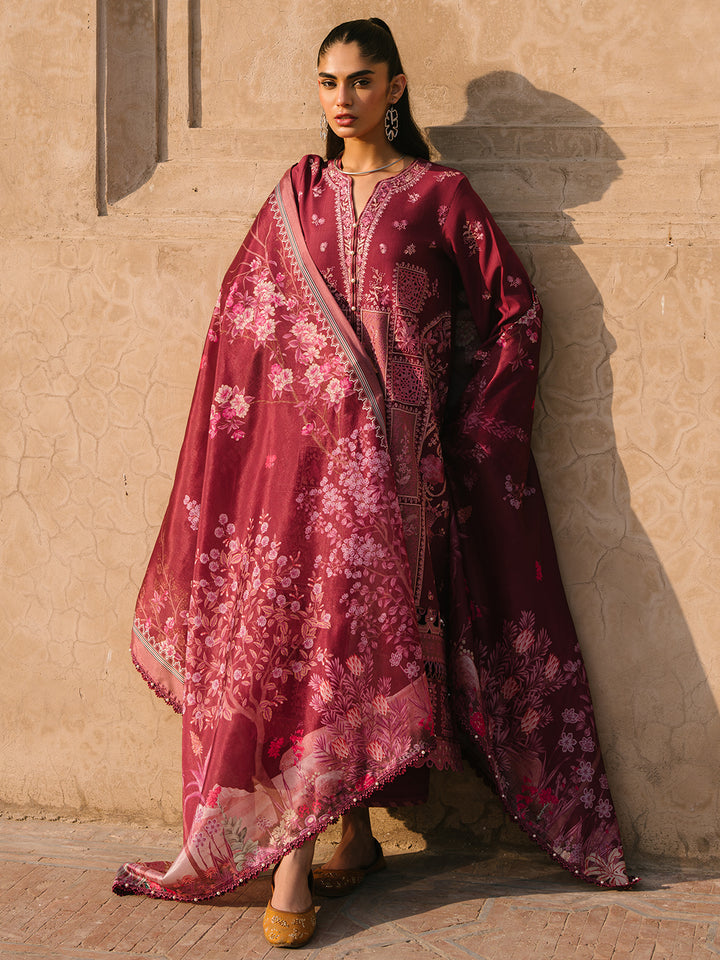 BIN ILYAS EMBROIDERED LAWN - 3 PC UNSTITCHED