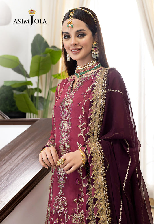 ASIM JOFA EMBROIDERED CHIFFON - 3 PC UNSTITCHED