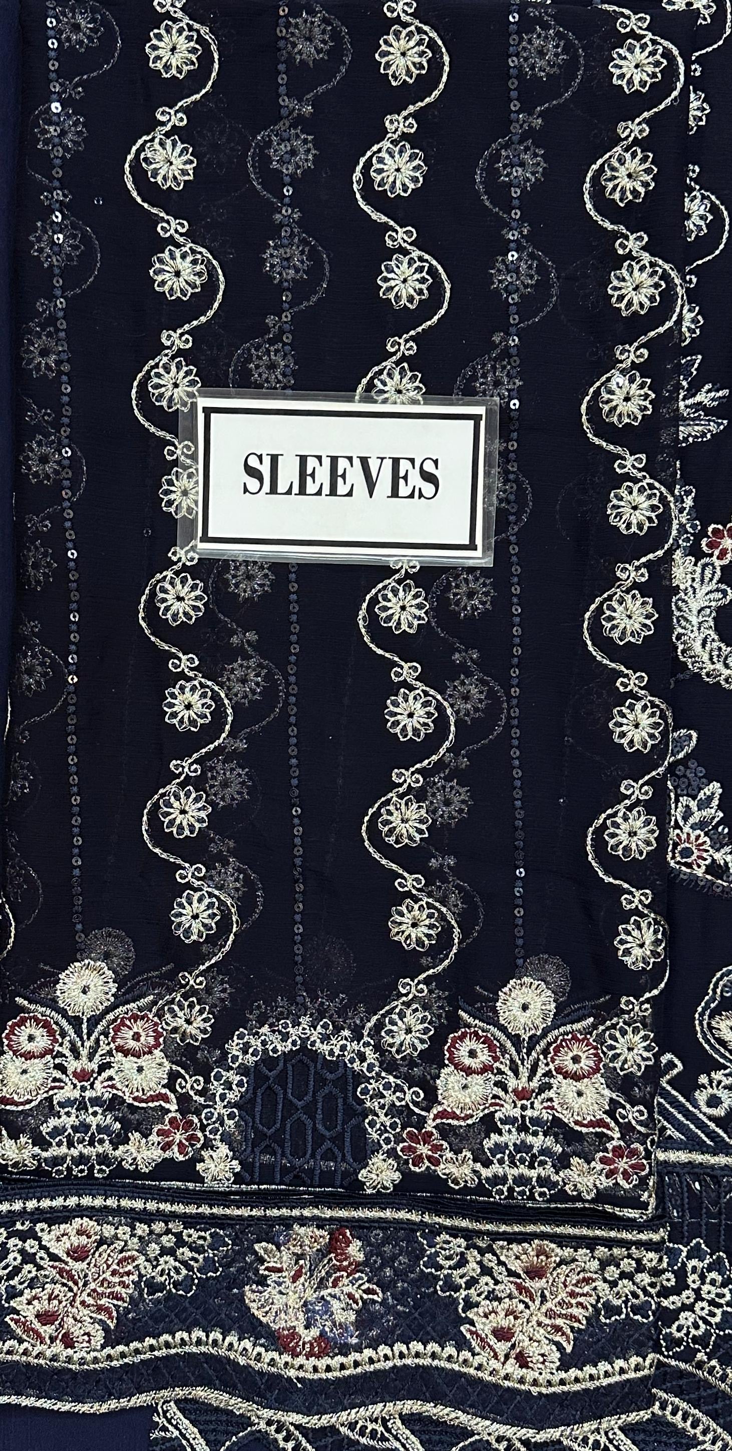 RAMSHA EMBROIDERED CHIFFON - 3 PC UNSTITCHED