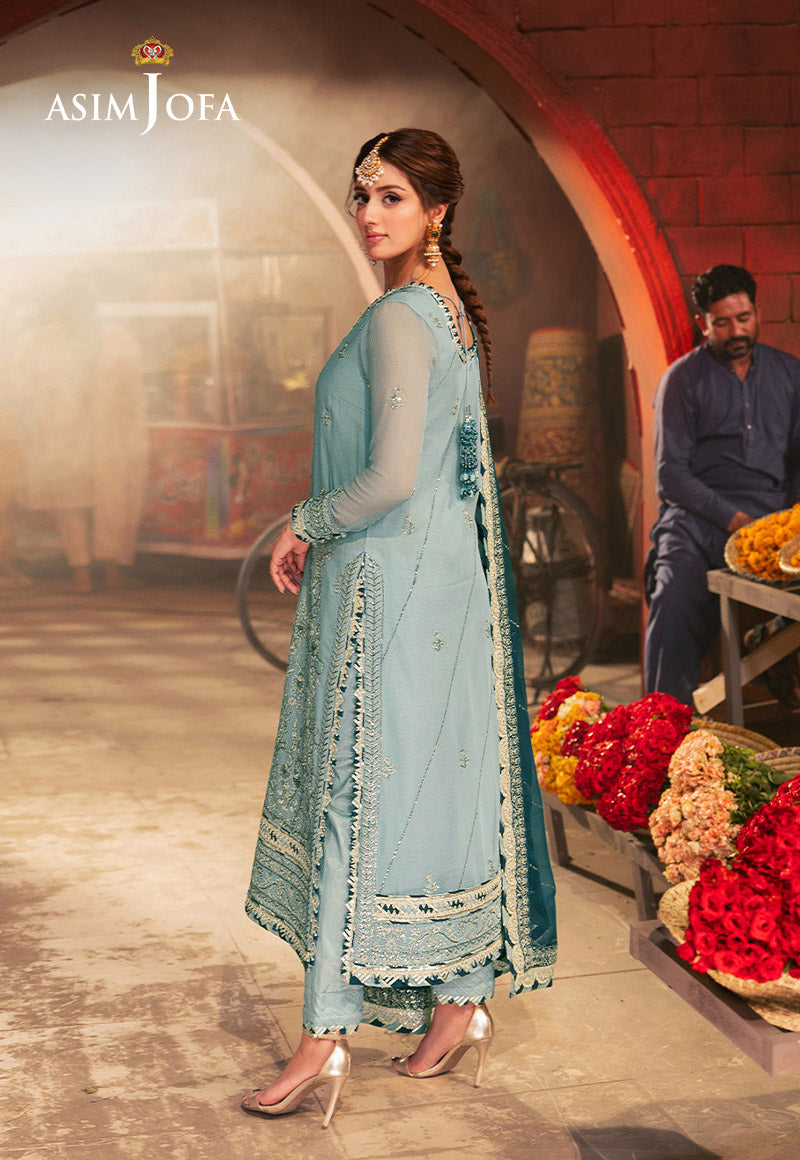 ASIM JOFA EMBROIDERED CHIFFON - 3 PC UNSTITCHED