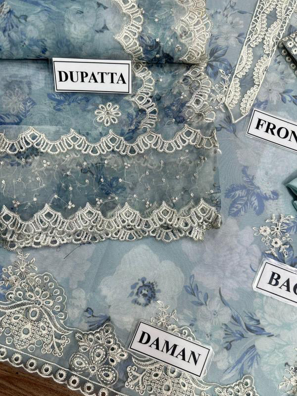BAROQUE FORMALS EMBROIDERED ORGANZA - 3 PC UNSTITCHED
