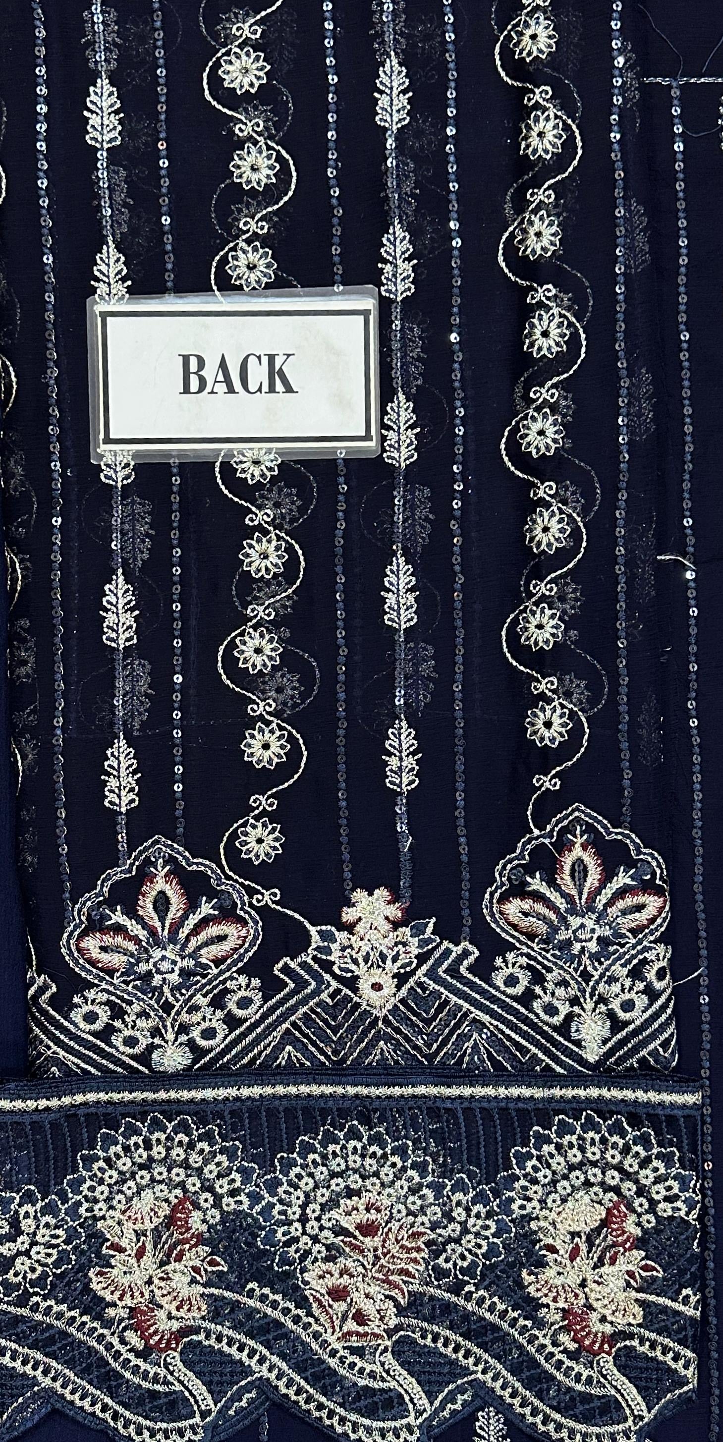 RAMSHA EMBROIDERED CHIFFON - 3 PC UNSTITCHED