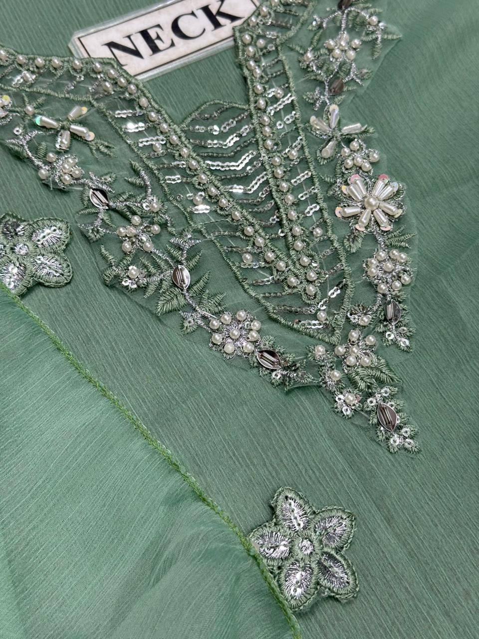 BAROQUE EMBROIDERED CHIFFON - 3 PC UNSTITCHED