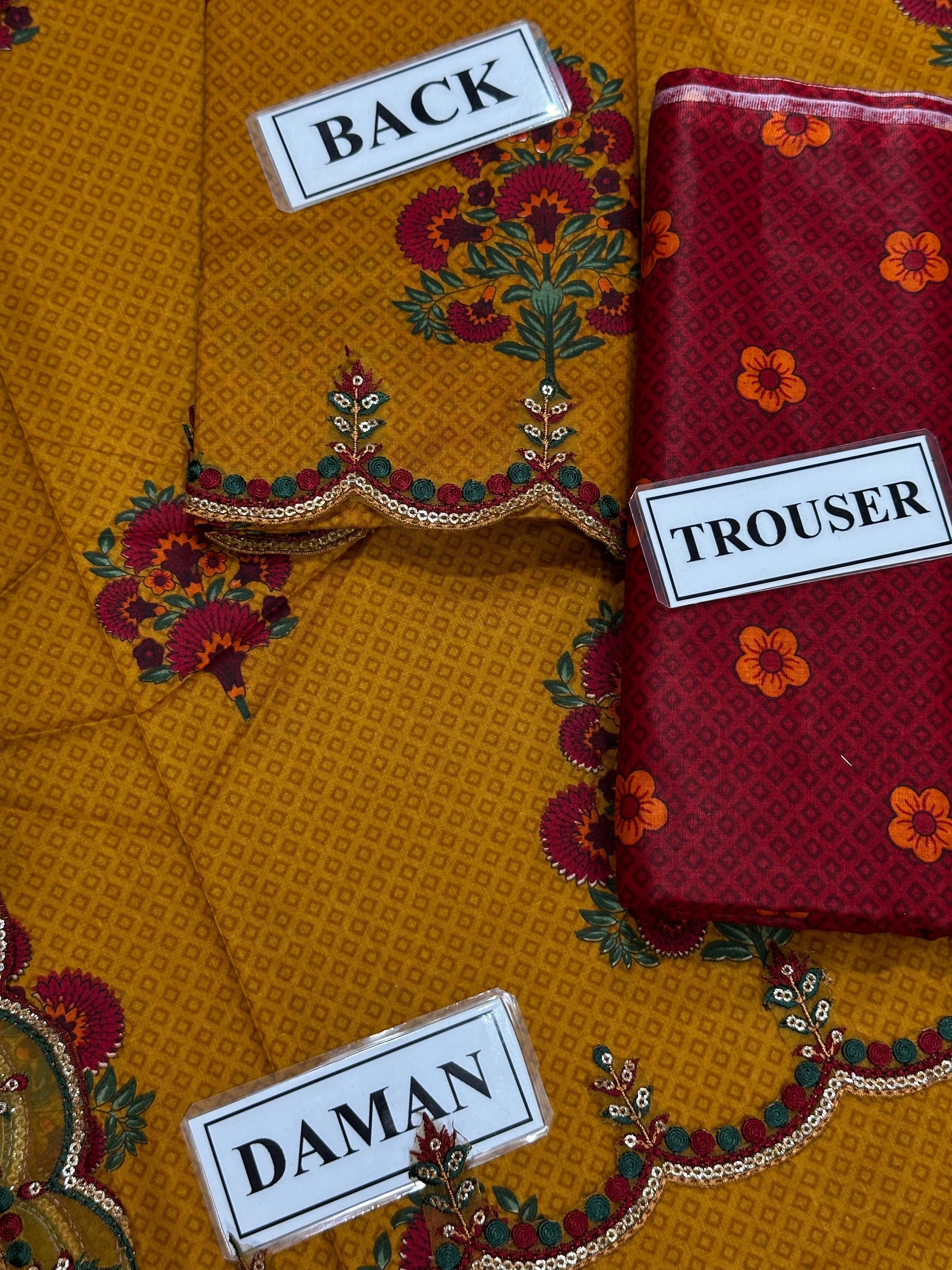 IZNIK DIGITAL PRINTED LAWN EMBROIDERED - 3 PC UNSTITCHED