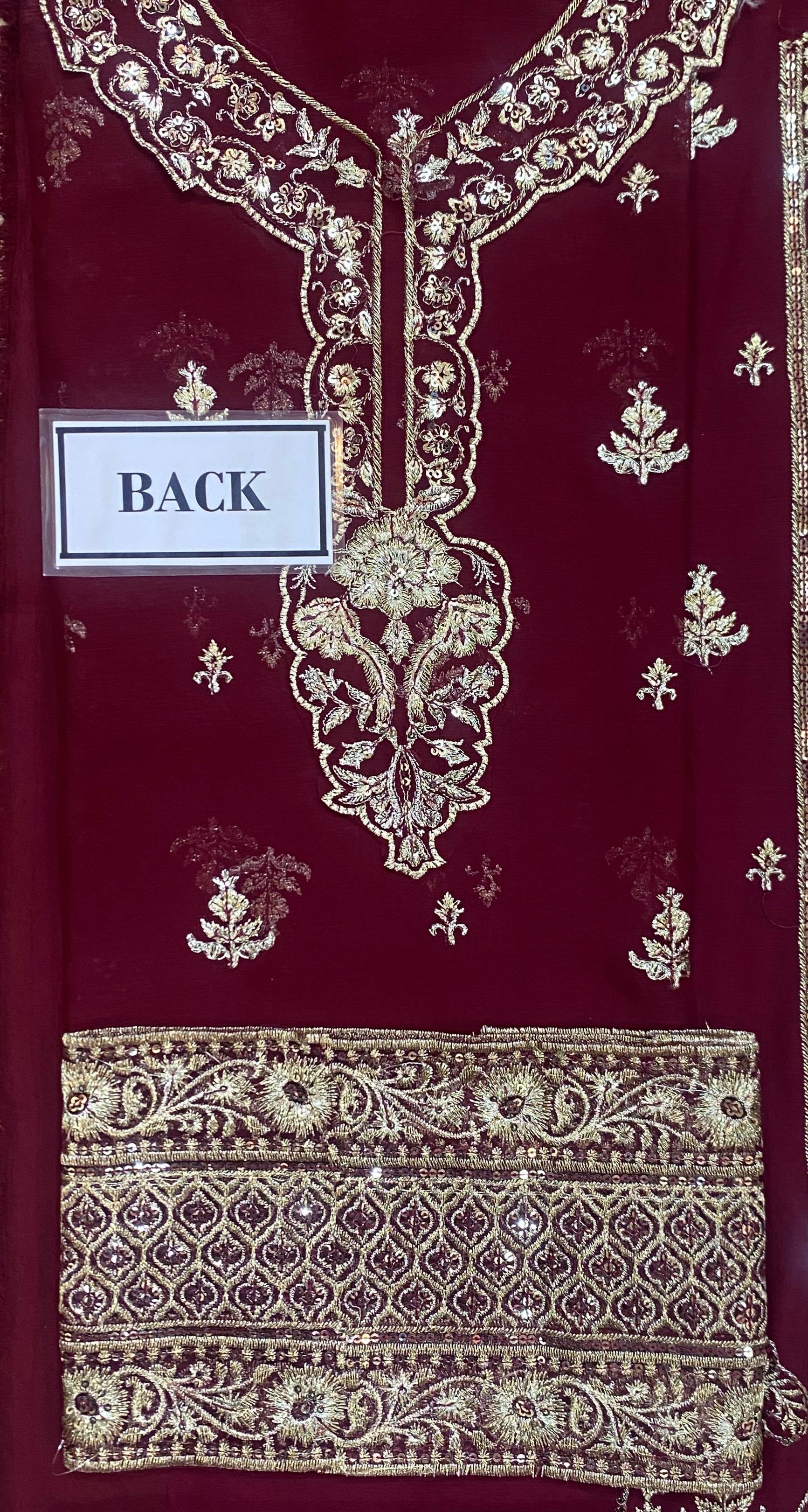 ASIM JOFA EMBROIDERED CHIFFON - 3 PC UNSTITCHED