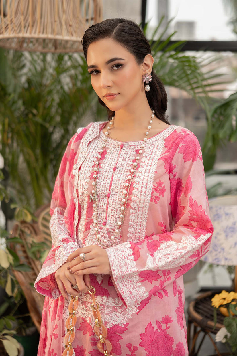 MARIA B DIGITAL PRINTED EMBROIDERED LAWN - 3 PC UNSTITCHED