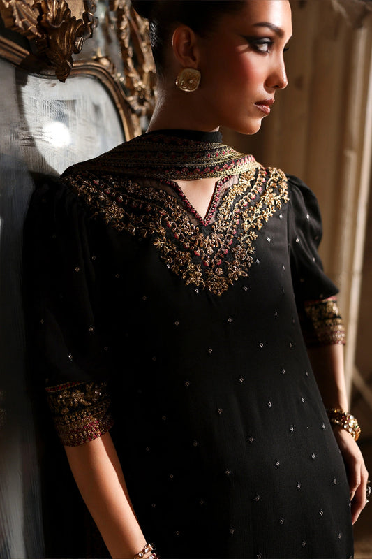 AZURE LUXURY EMBROIDERED CHIFFON - 3 PC UNSTITCHED