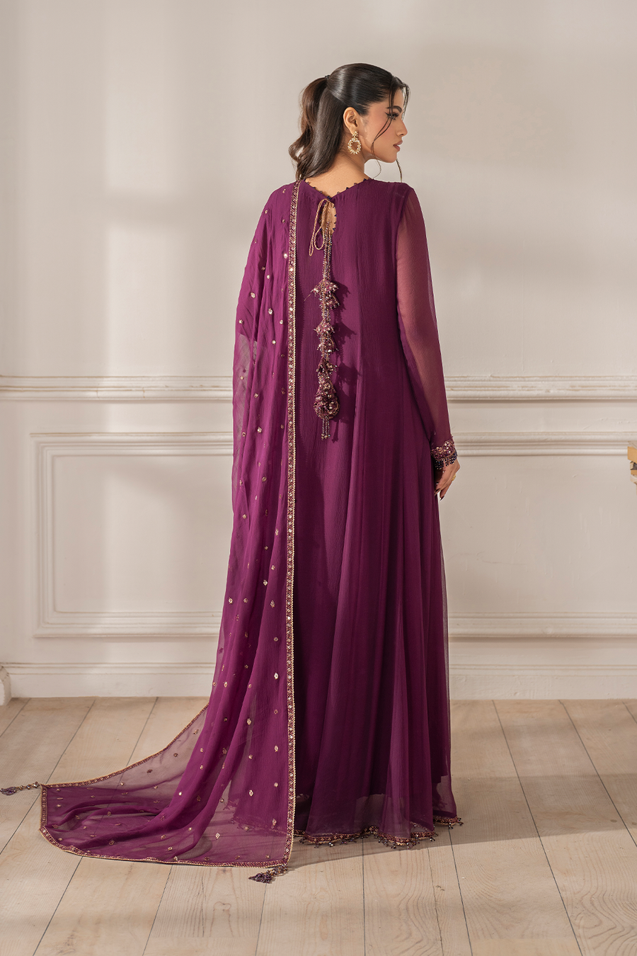 IZNIK EMBROIDERED CHIFFON - 3 PC UNSTITCHED