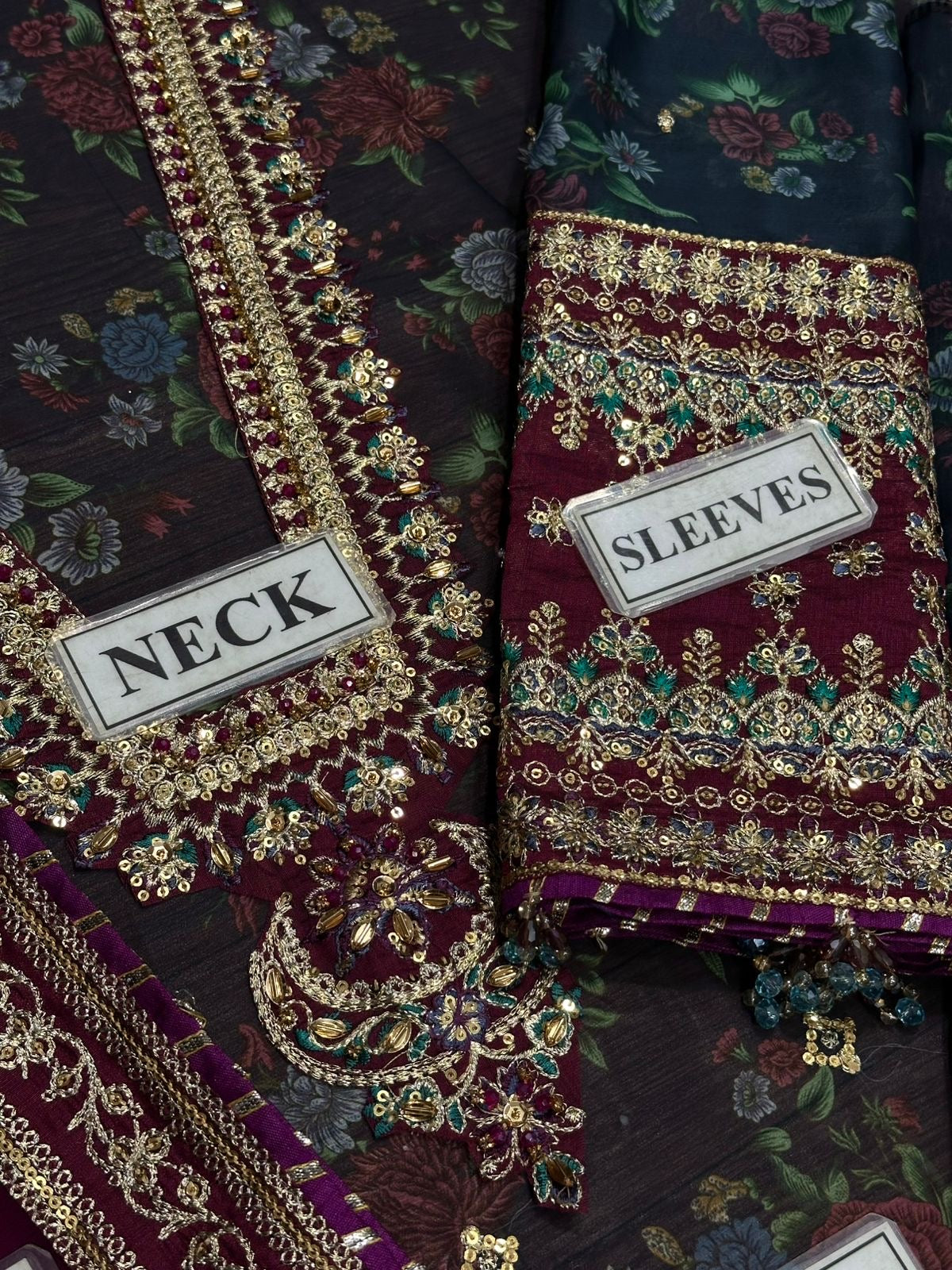 BAROQUE EMBROIDERED CHIFFON - 3 PC UNSTITCHED