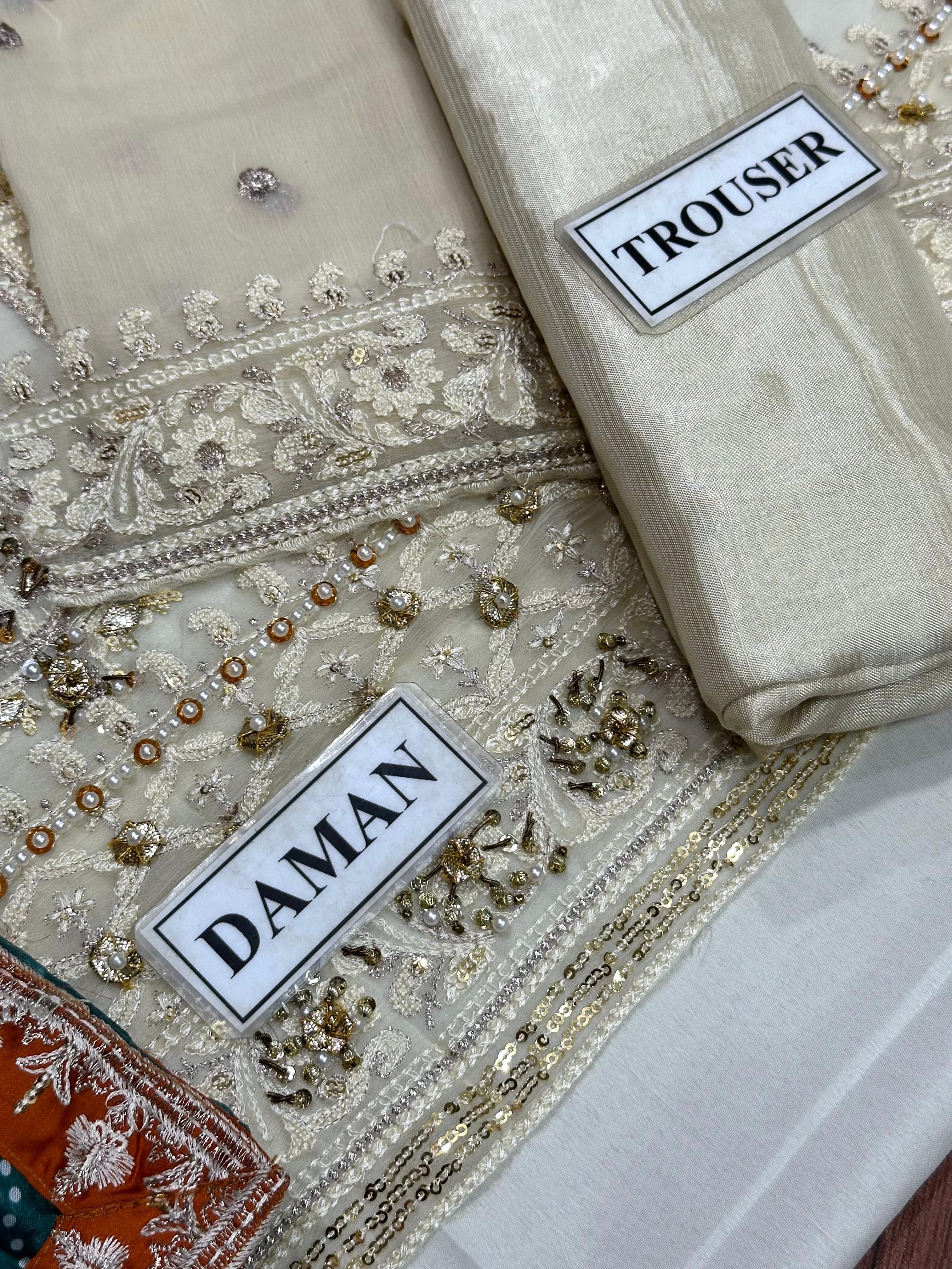 CHARIZMA LUXURY CHIFFON EMBROIDERED - 3 PC UNSTITCHED