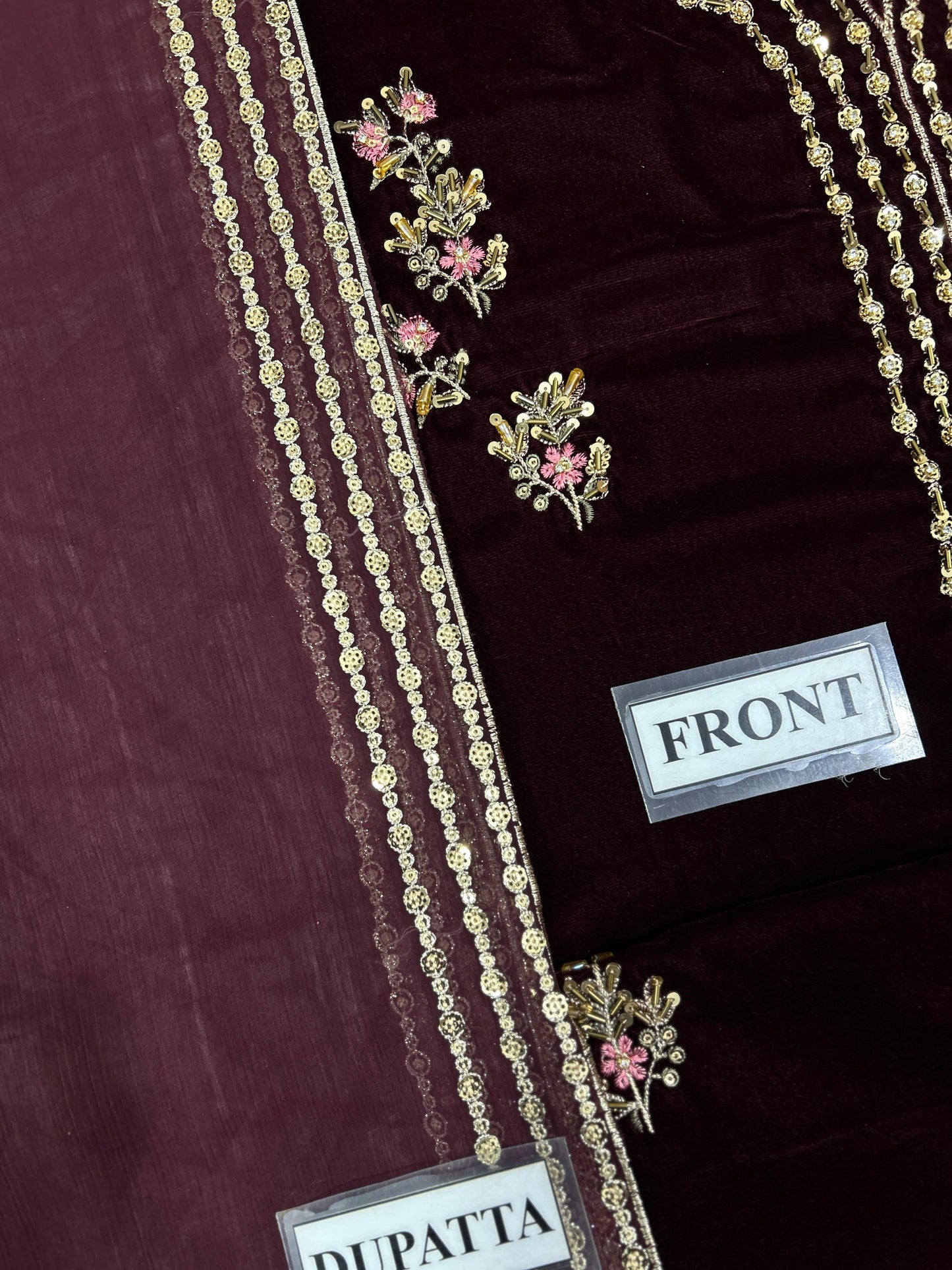 CHARIZMA LUXURY EMBROIDERED VELVET - 3 PC UNSTITCHED