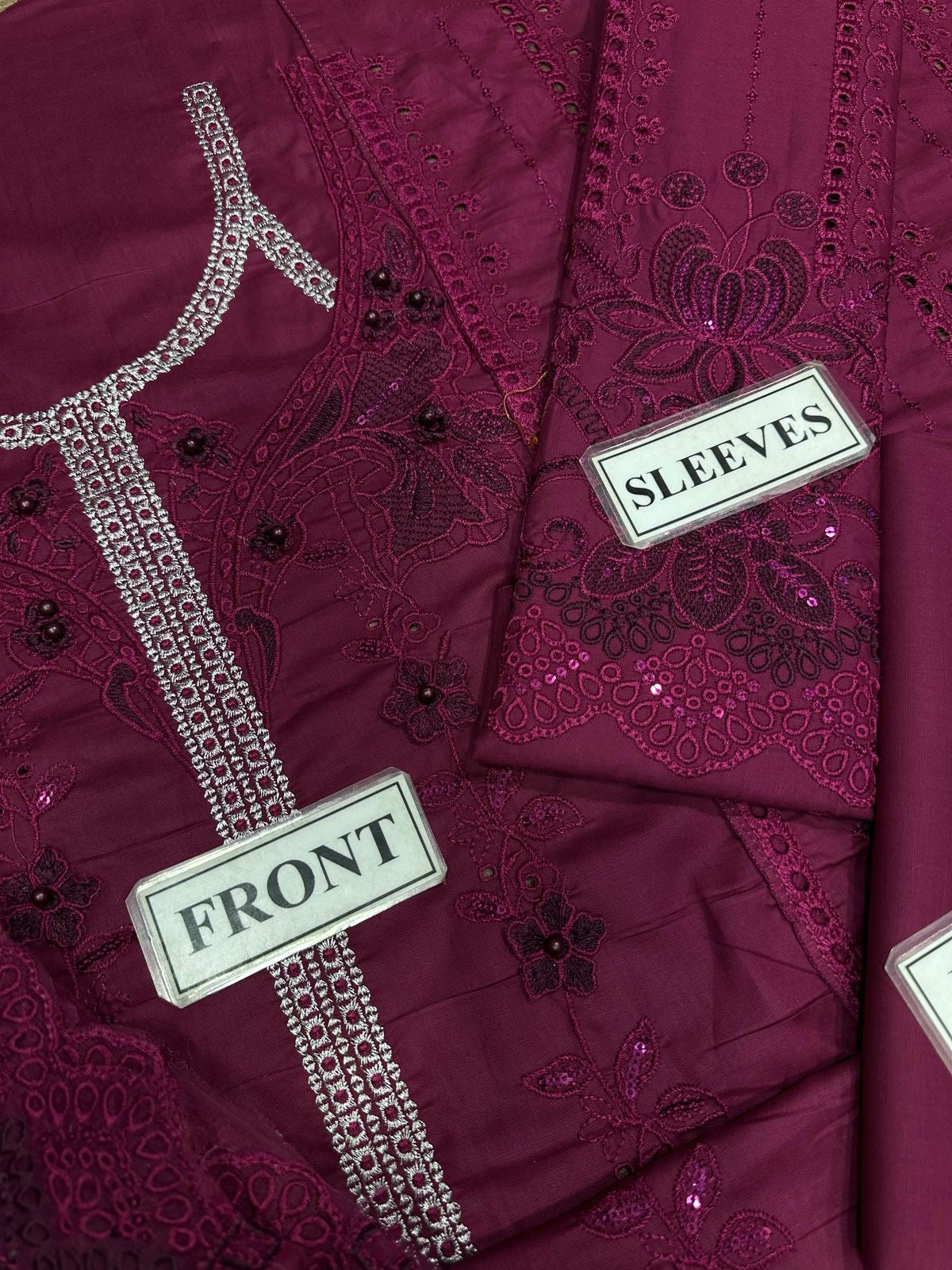 MARIA B LUXURY EMBROIDERED CHIKANKARI LAWN - 3 PC UNSTITCHED