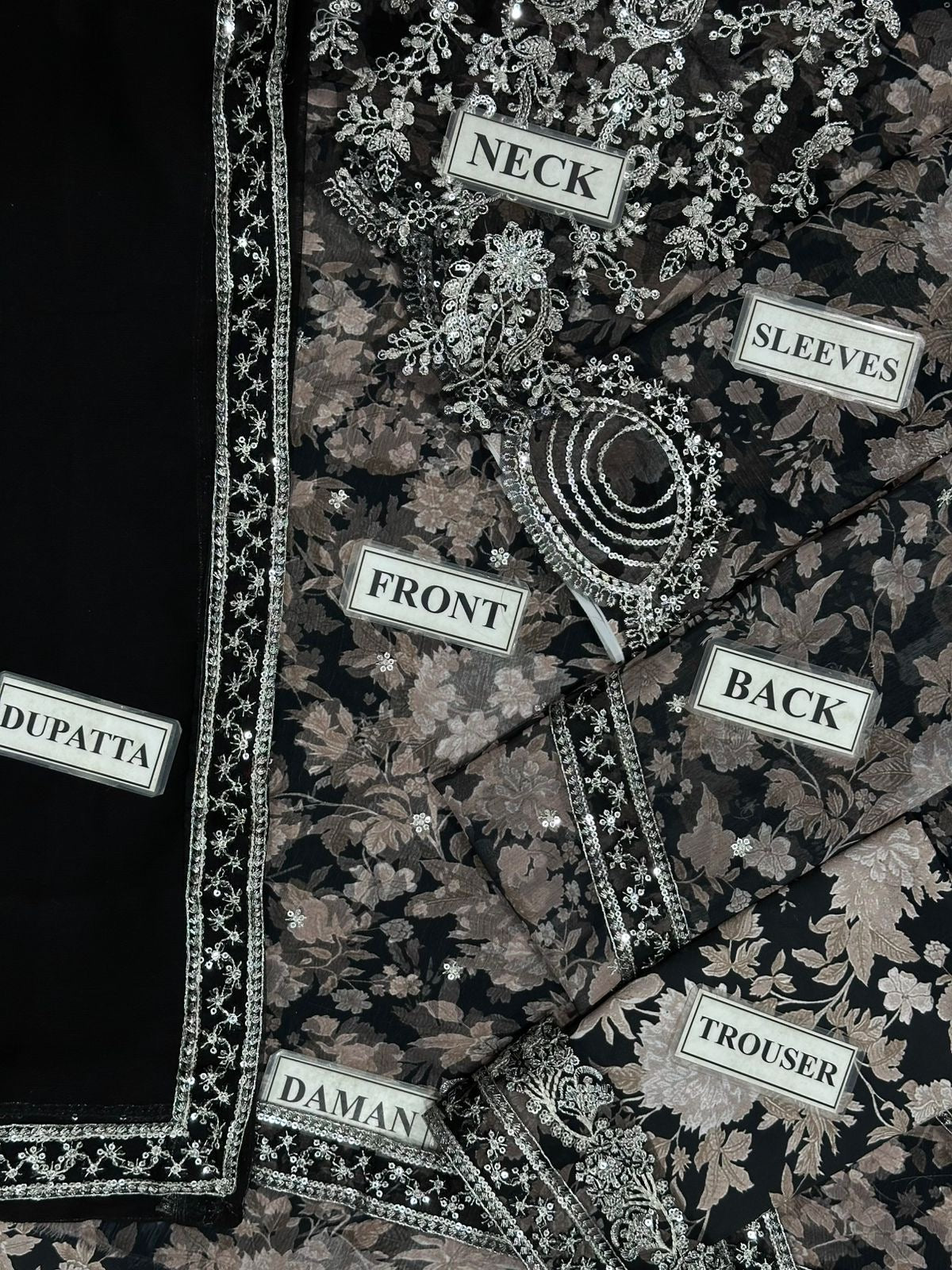 CHARIZMA PRINTED EMBROIDERED CHIFFON - 3 PC UNSTITCHED