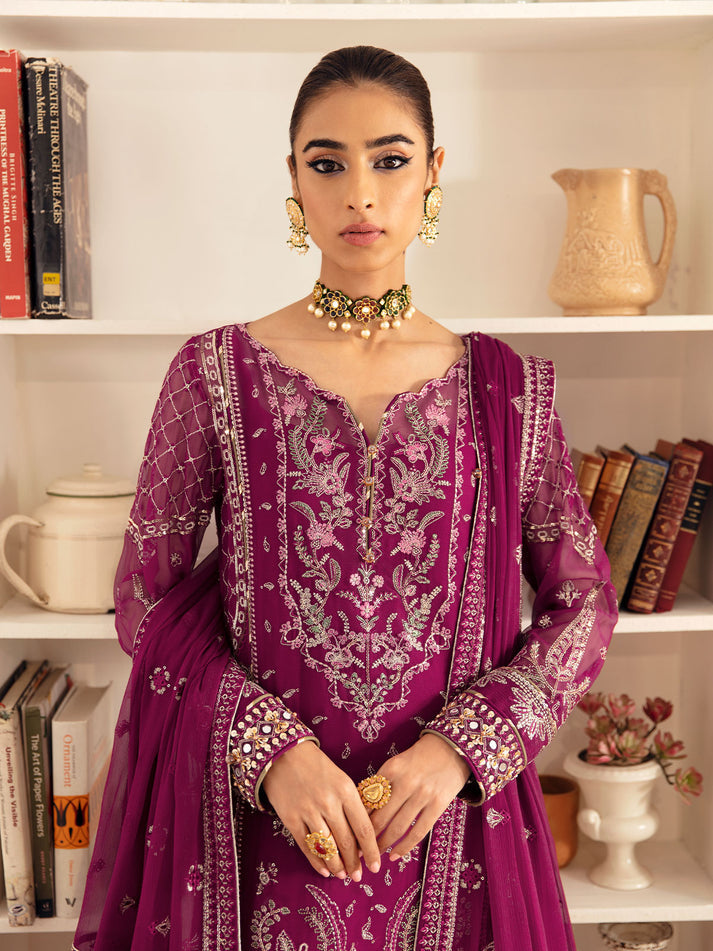 GULAAL LUXURY EMBROIDERED CHIFFON - 3 PC UNSTITCHED