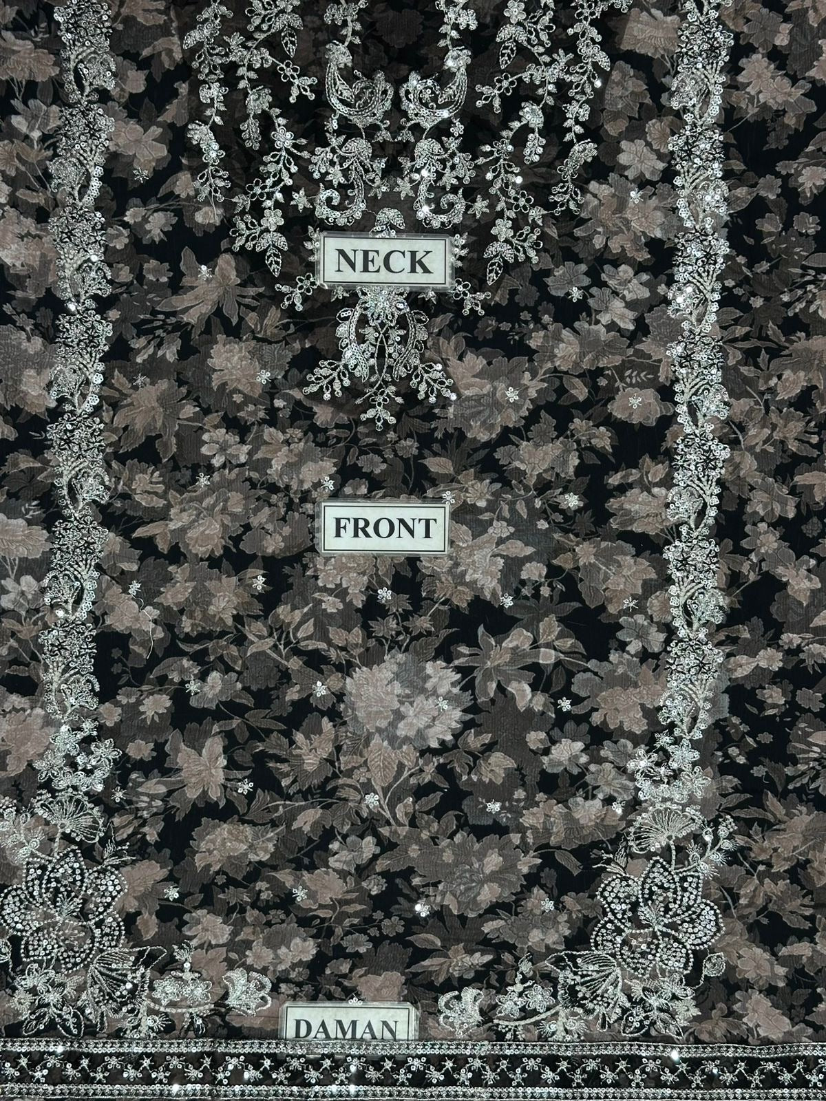 CHARIZMA PRINTED EMBROIDERED CHIFFON - 3 PC UNSTITCHED