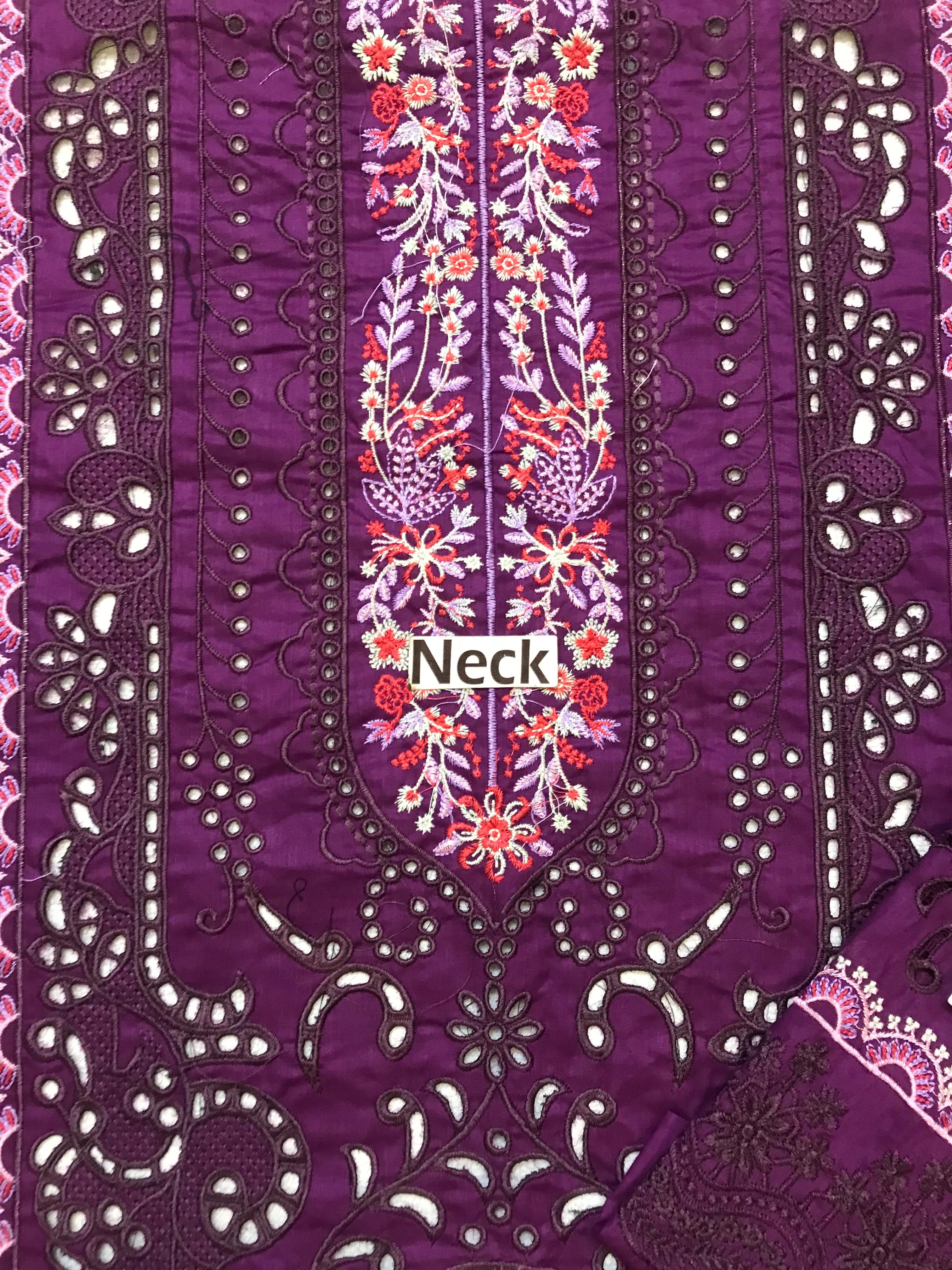 BIN ILYAS CHIKANKARI EMBROIDERED LAWN - 3 PC UNSTITCHED