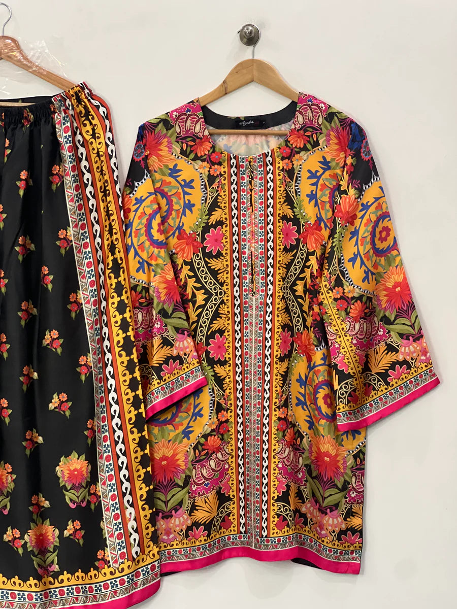 HOORAIN’S PRET DIGITAL PRINTED SILK - 2 PC STITCHED