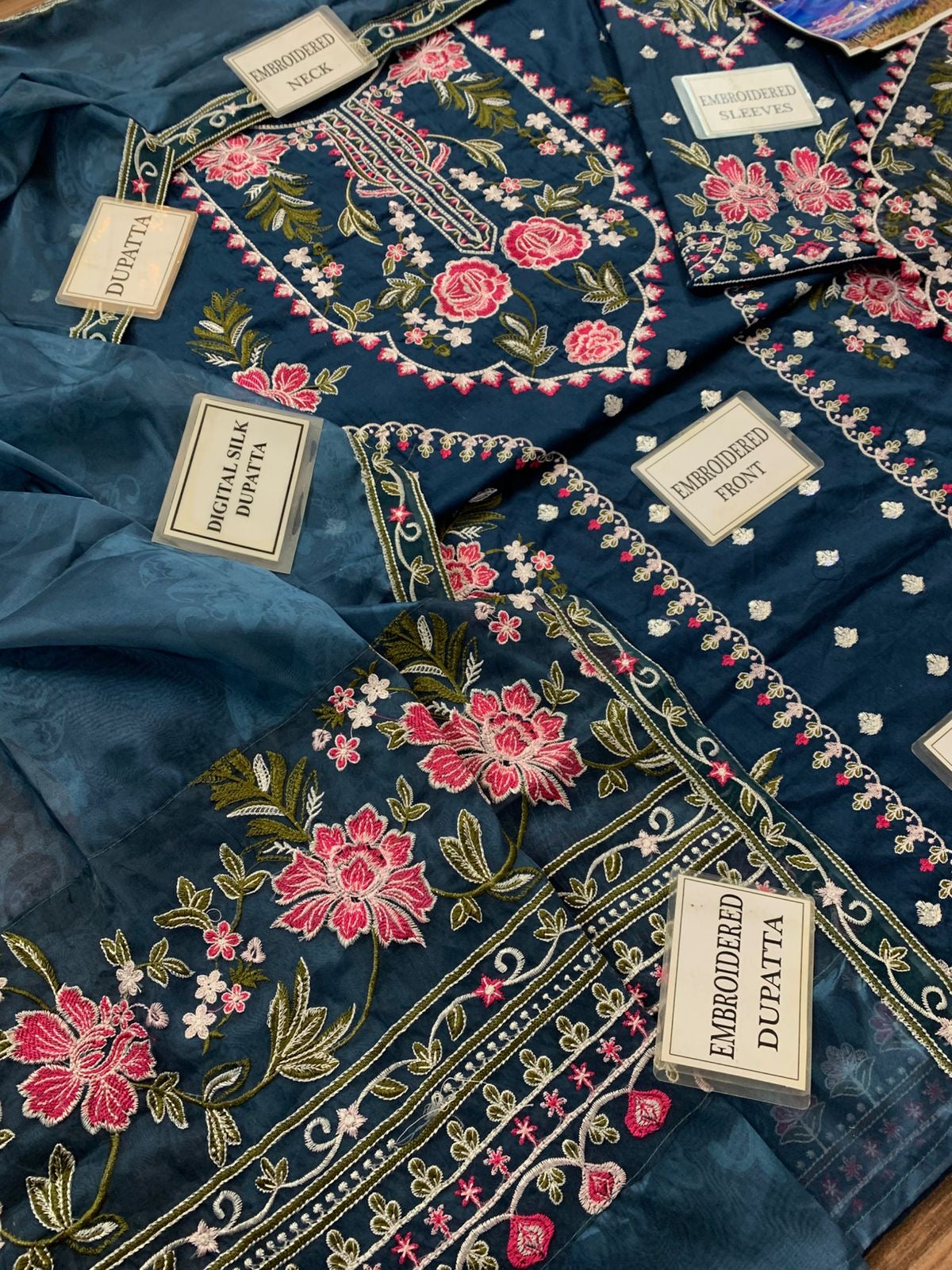 SADAF FAWAD EMBROIDERED LAWN - 3 PC UNSTITCHED