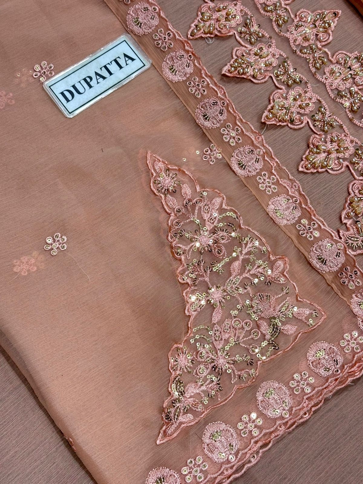 IZNIK EMBROIDERED CHIFFON - 3 PC UNSTITCHED