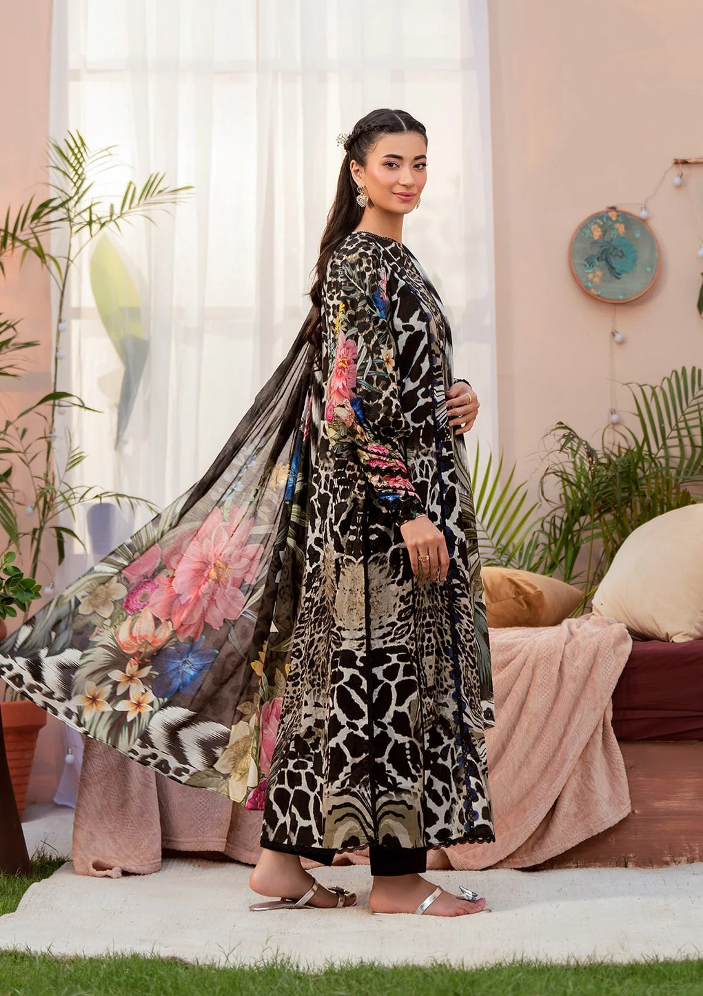 ELAF DIGITAL PRINTED SILK - 3 PC UNSTITCHED