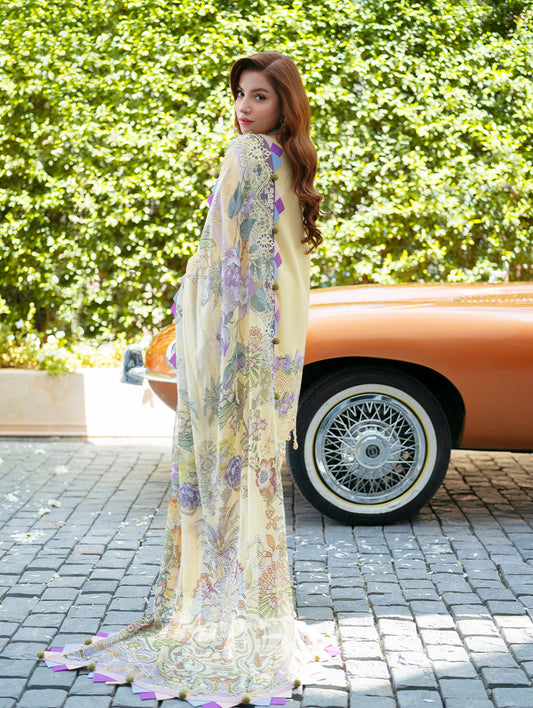 JADE EMBROIDERED CHIKANKARI LAWN - 3 PC UNSTITCHED
