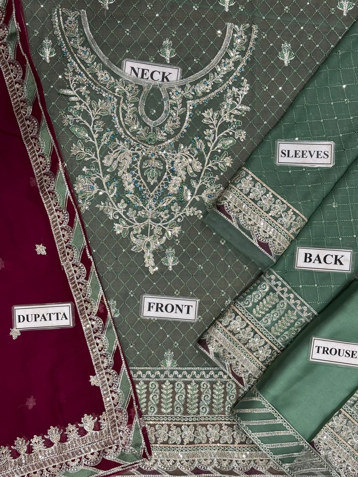 ASIM JOFA EMBROIDERED CHIFFON - 3 PC UNSTITCHED