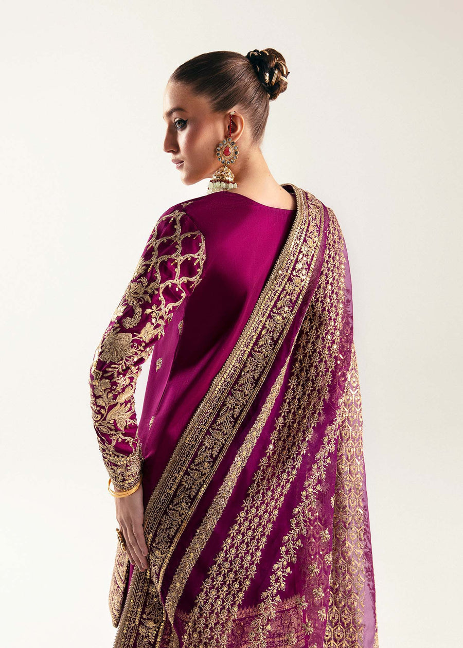 KANWAL MALIK LUXURY WEDDING EMBROIDERED ORGANZA - 3 PC UNSTITCHED