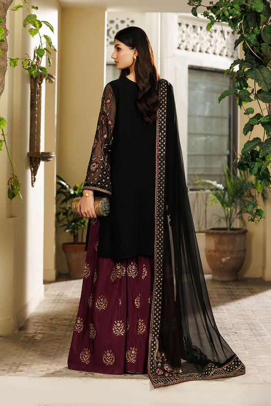 IZNIK EMBROIDERED CHIFFON - 3 PC UNSTITCHED