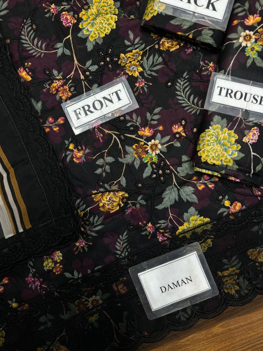 BAROQUE EMBROIDERED LAWN - 3 PC UNSTITCHED