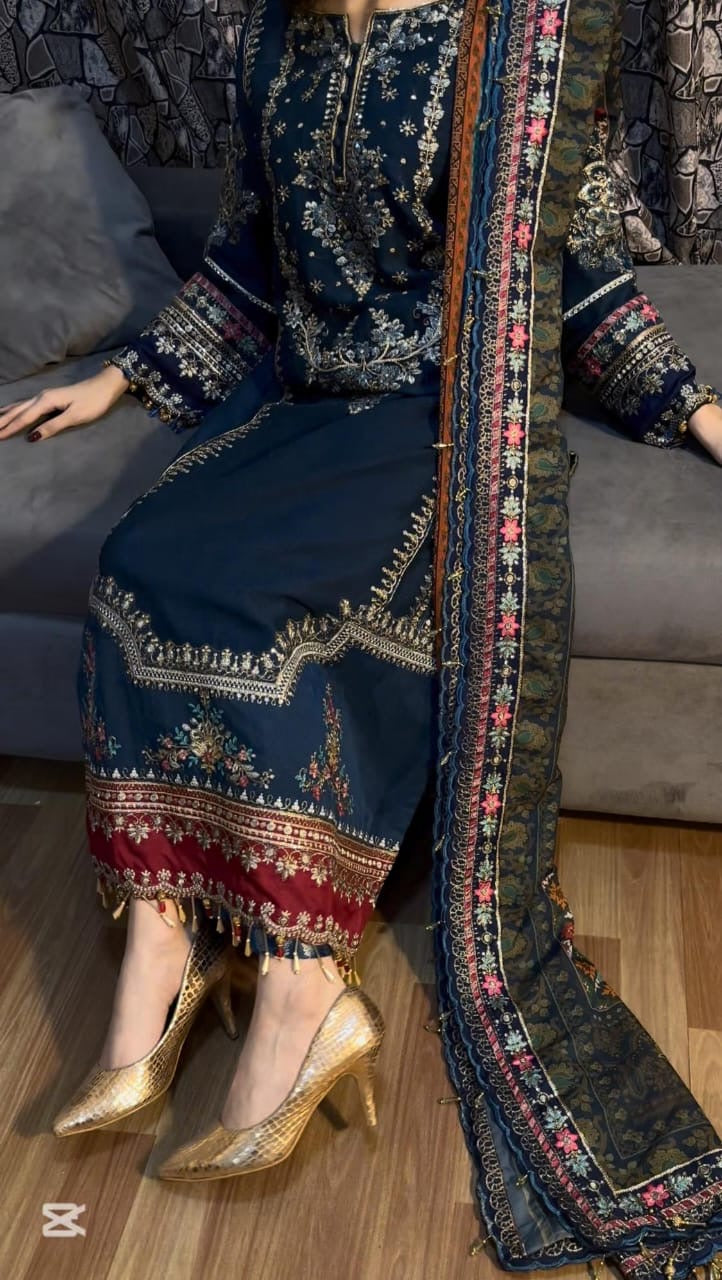HOORAIN’S PRET LUXURY EMBROIDERED CHIFFON - 3 PC STITCHED