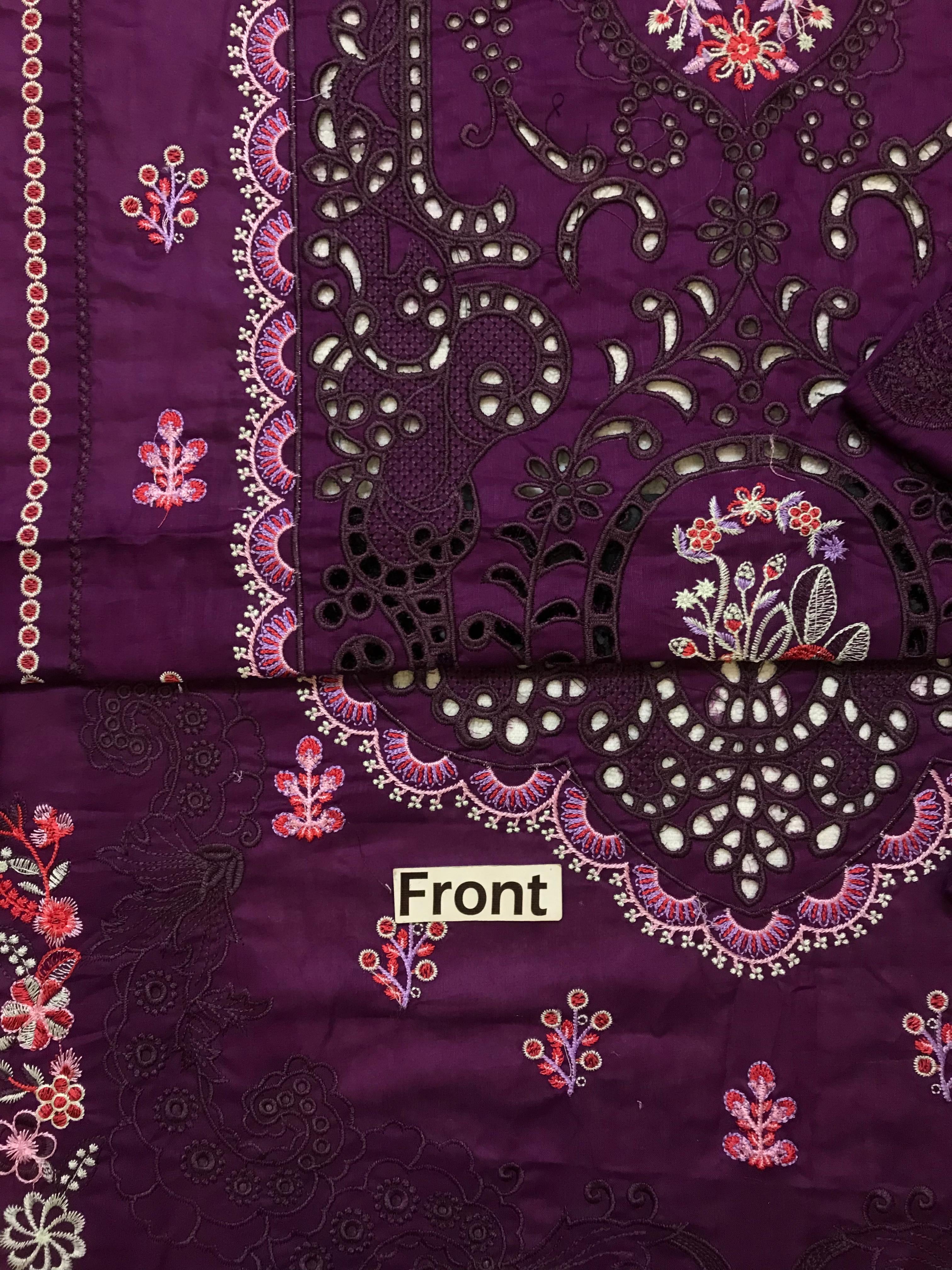 BIN ILYAS CHIKANKARI EMBROIDERED LAWN - 3 PC UNSTITCHED