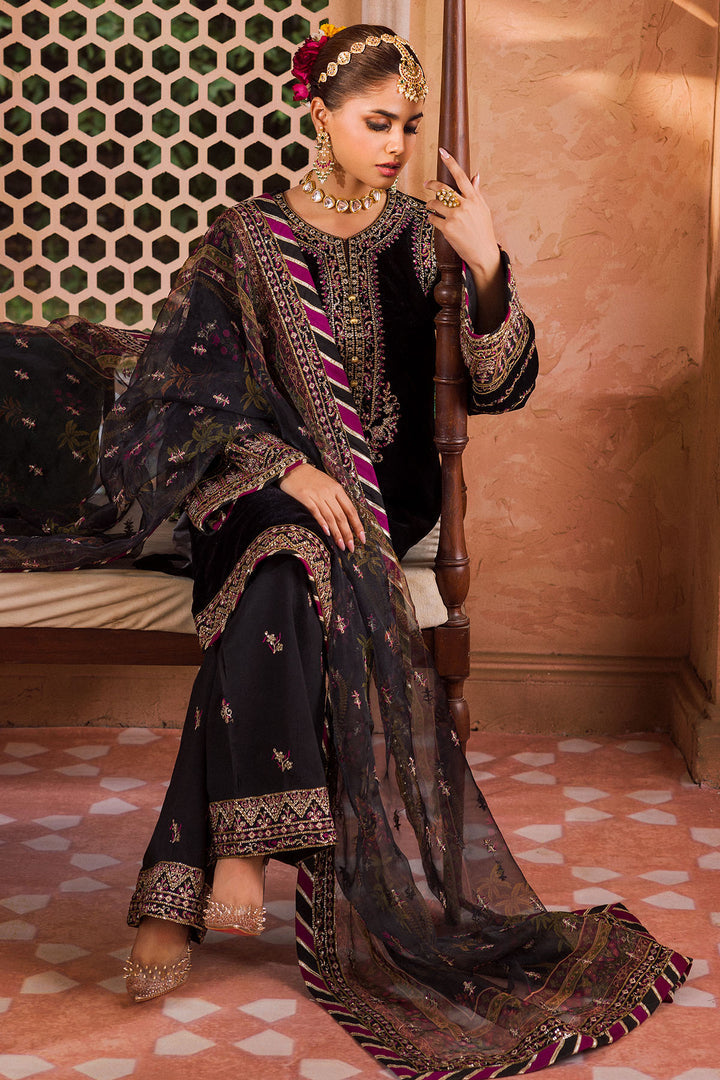 MOTIFZ LUXURY EMBROIDERED VELVET - 3 PC UNSTITCHED