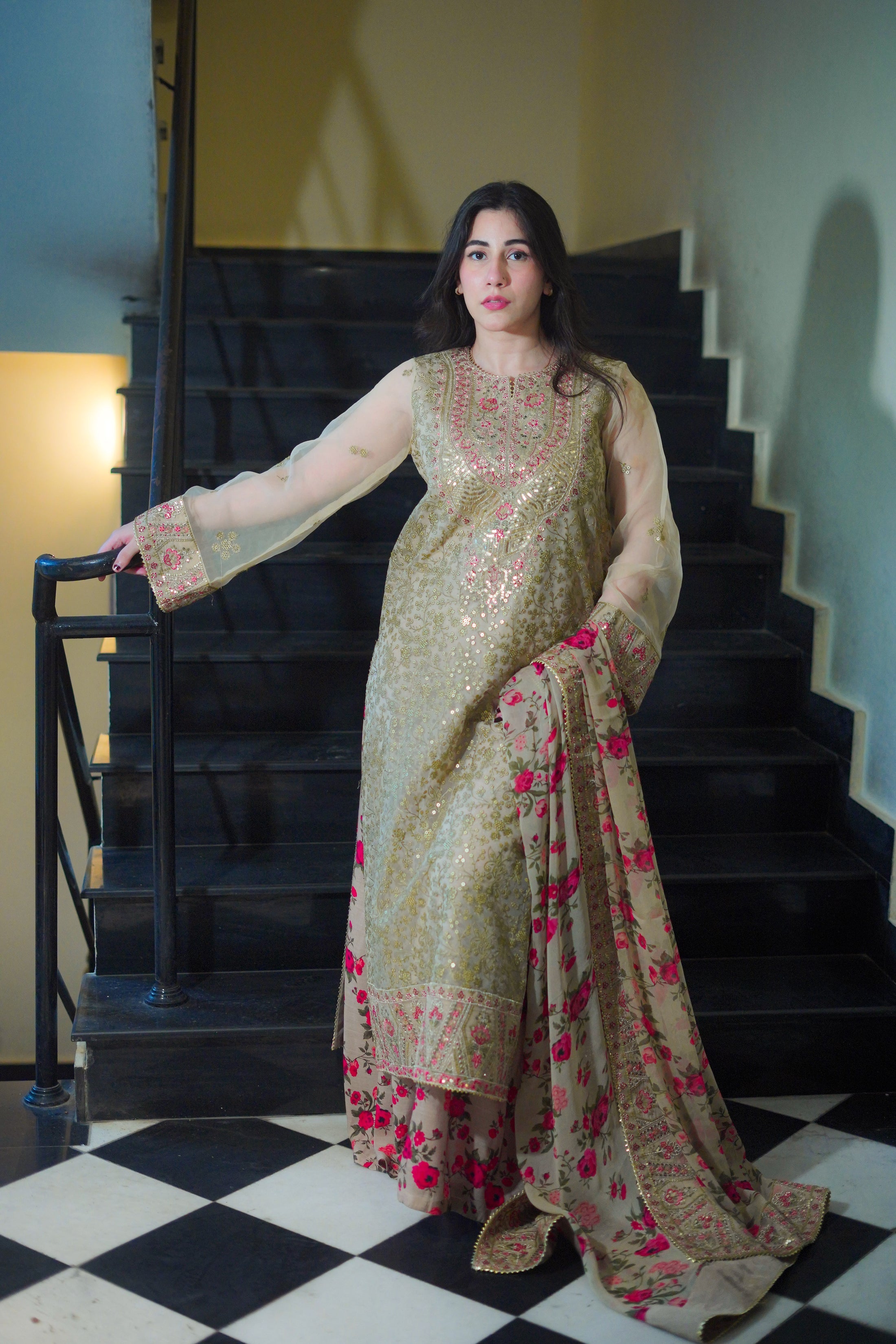 ANEELA’S EMBROIDERED ORGANZA - 3 PC UNSTITCHED