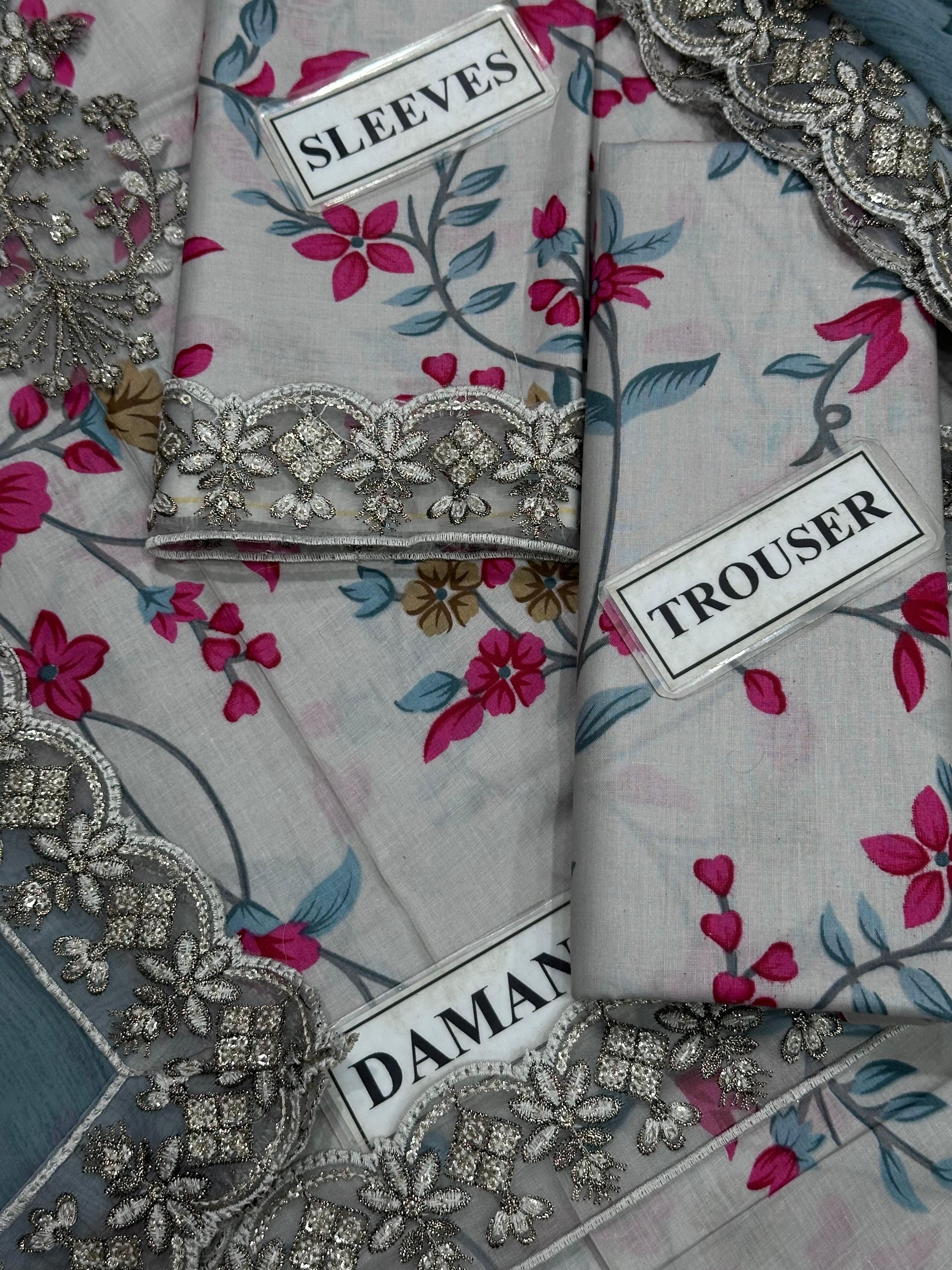 IZNIK EMBROIDERED LAWN - 3 PC UNSTITCHED