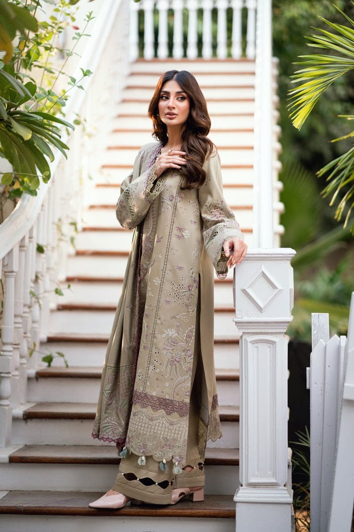 EMBROIDERED LAWN DRESS - 3 PC UNSTITCHED