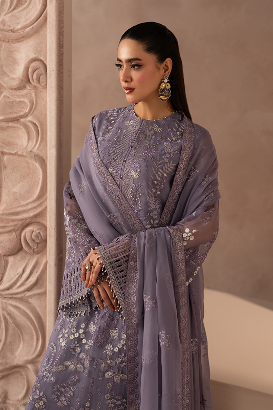 LAVISH PREMIUM EMBROIDERED CHIFFON DRESS - 3 PC UNSTITCHED