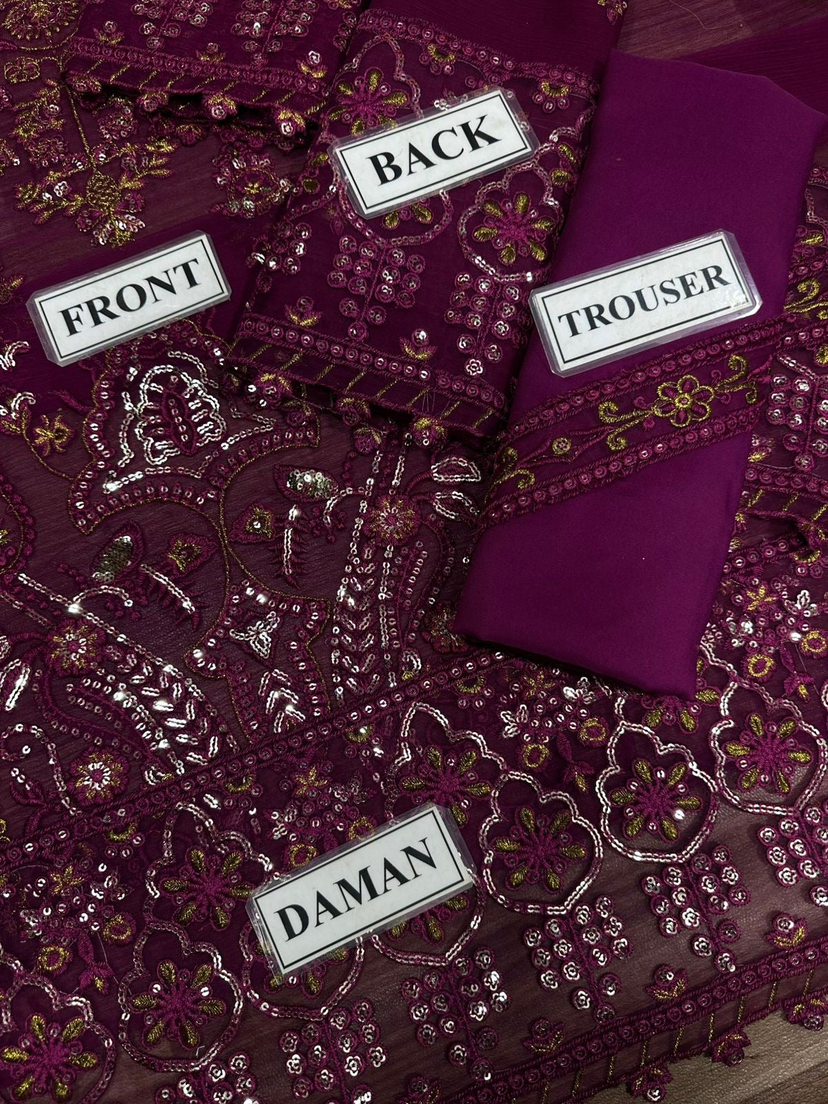 ASIM JOFA EMBROIDERED CHIFFON - 3 PC UNSTITCHED