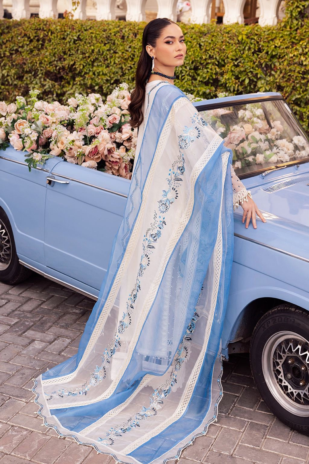SARDINIA LUXURY CHIKANKARI EMBROIDERED LAWN - 3 PC UNSTITCHED