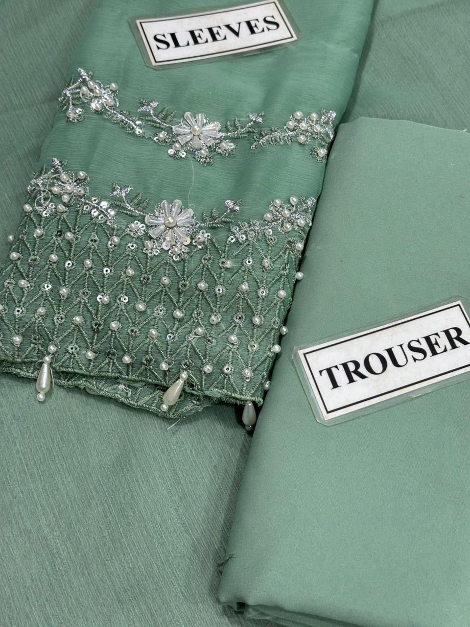 BAROQUE EMBROIDERED CHIFFON - 3 PC UNSTITCHED