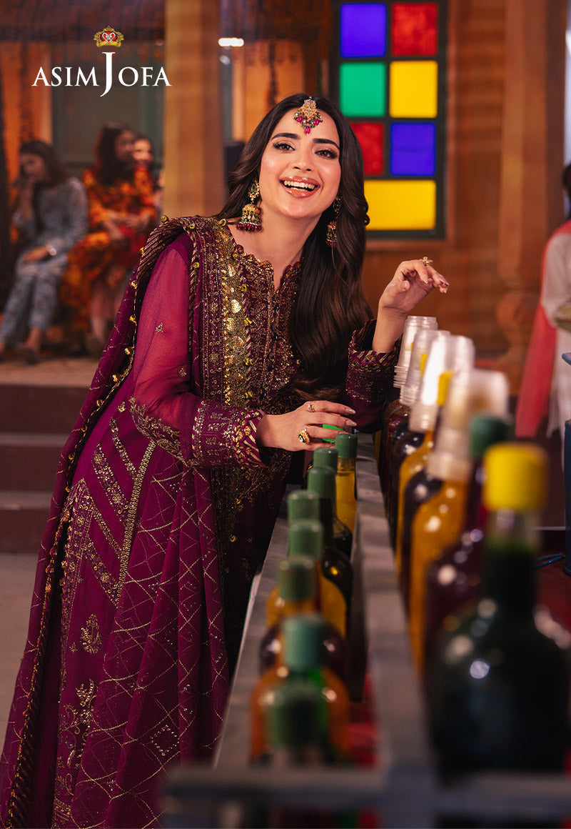 ASIM JOFA EMBROIDERED CHIFFON - 3 PC UNSTITCHED