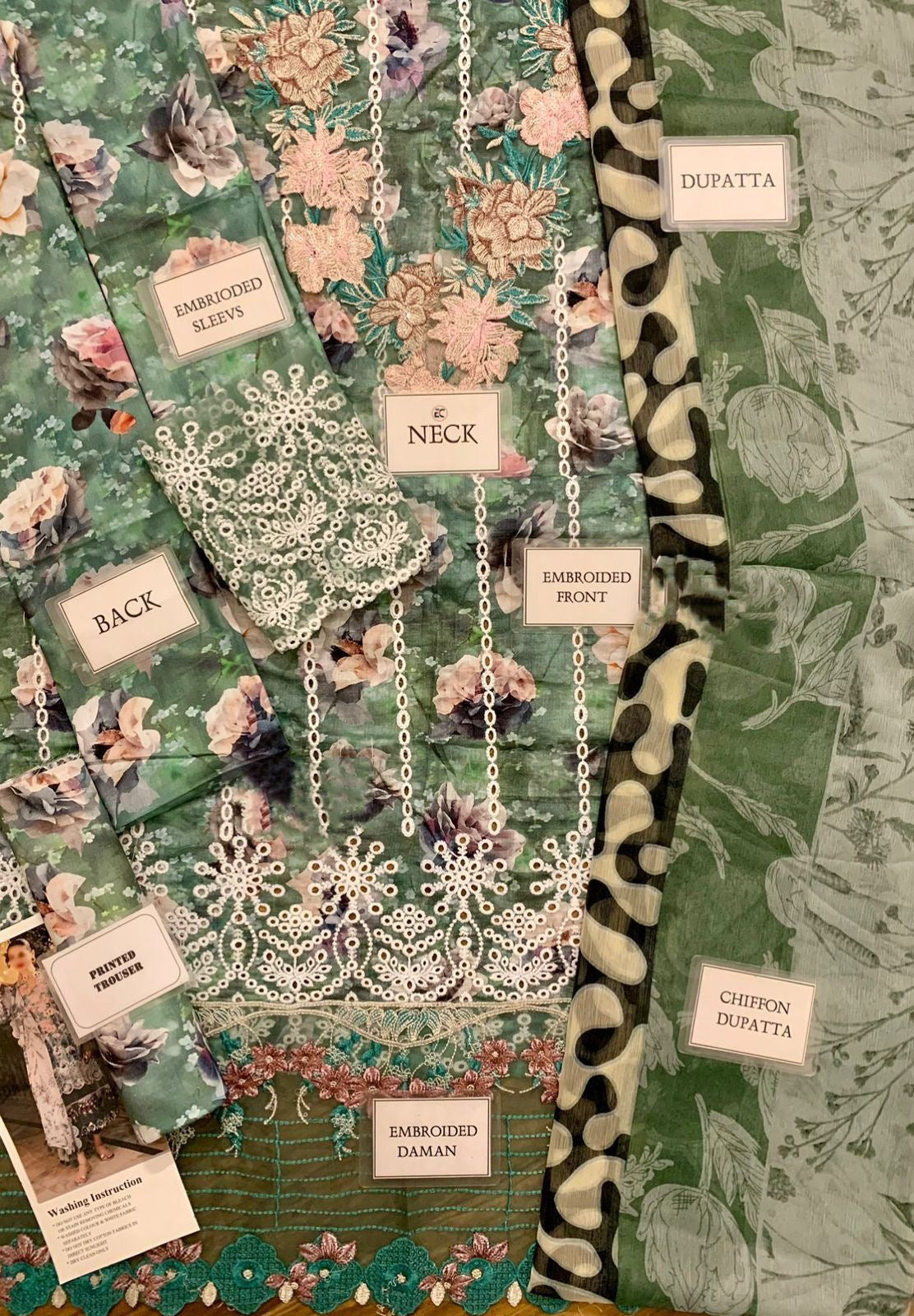 ASIFA NABEEL DIGITAL PRINTED SCIFFLIE EMBROIDERED LAWN - 3 PC UNSTITCHED