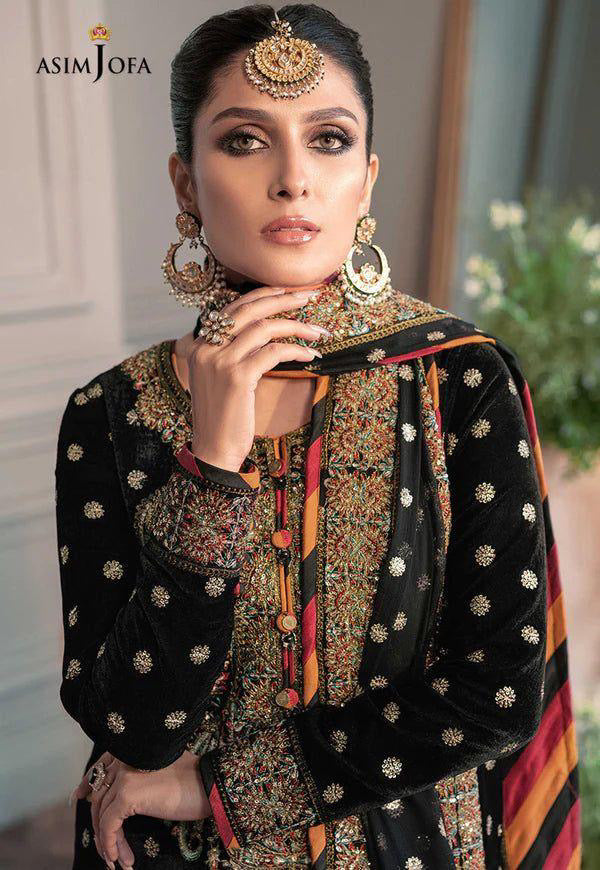 ASIM JOFA LUXURY EMBROIDERED VELVET - 3 PC UNSTITCHED