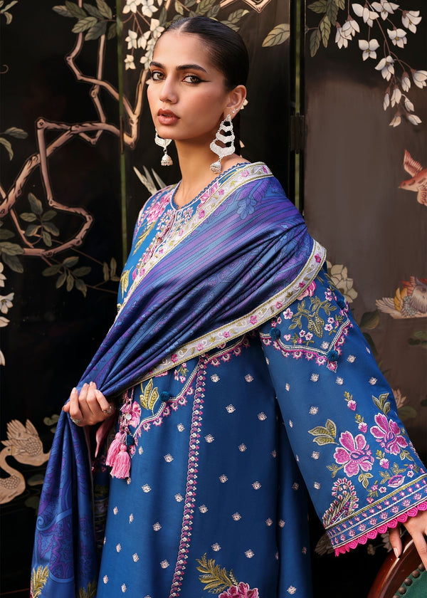 SADAF FAWAD EMBROIDERED LAWN - 3 PC UNSTITCHED