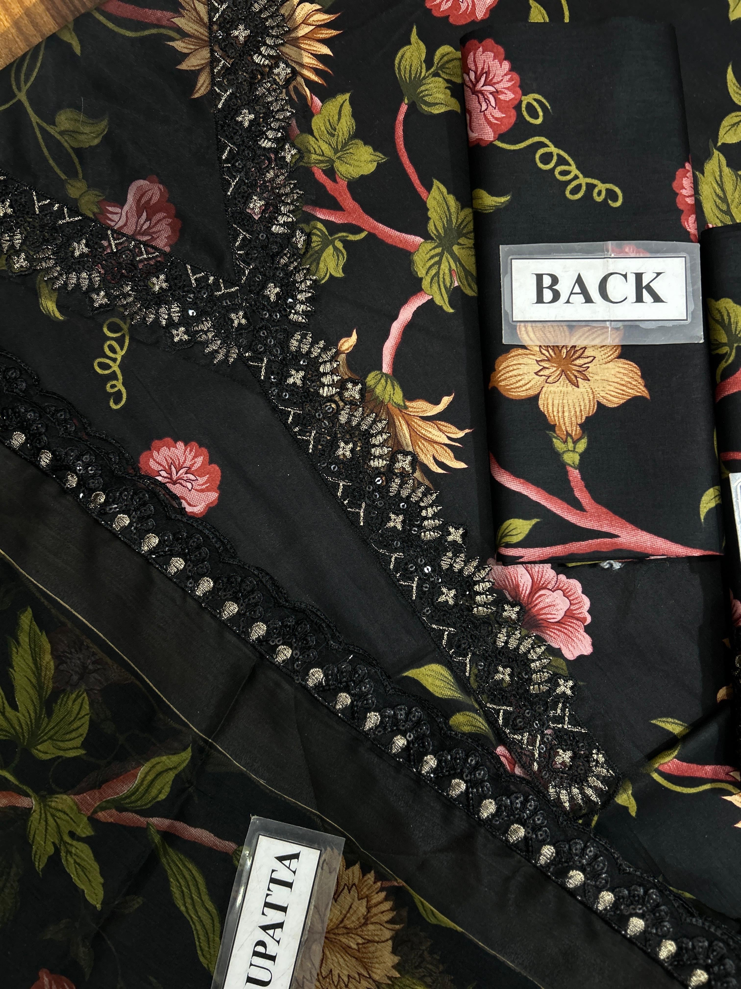 NUREH EMBROIDERED LAWN - 3 PC UNSTITCHED